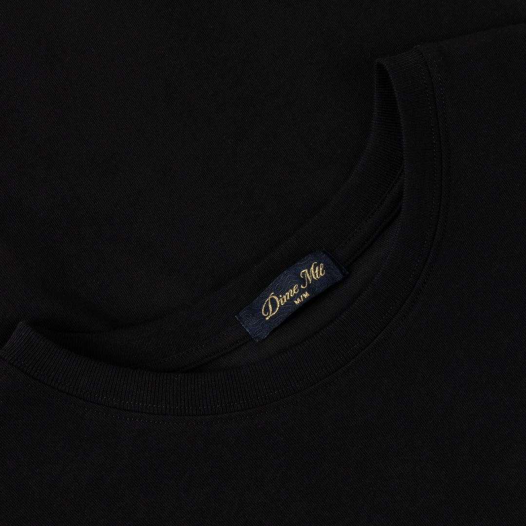 T-Shirt Cursive Paper Cut - Noir
