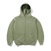 Trail Stitch Zip-Thru Hood - Washed Dull Army