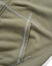 Trail Stitch Zip-Thru Hood - Washed Dull Army
