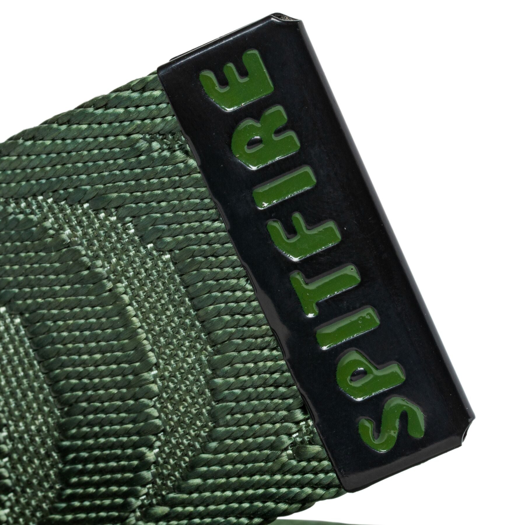 Ceinture en sangle jacquard Bighead Cut Out Crescent - Olive/Noir
