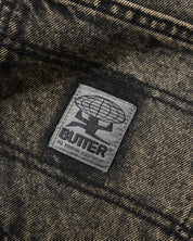 Jeans en Denim Large - Marron Délavé à l'Acide