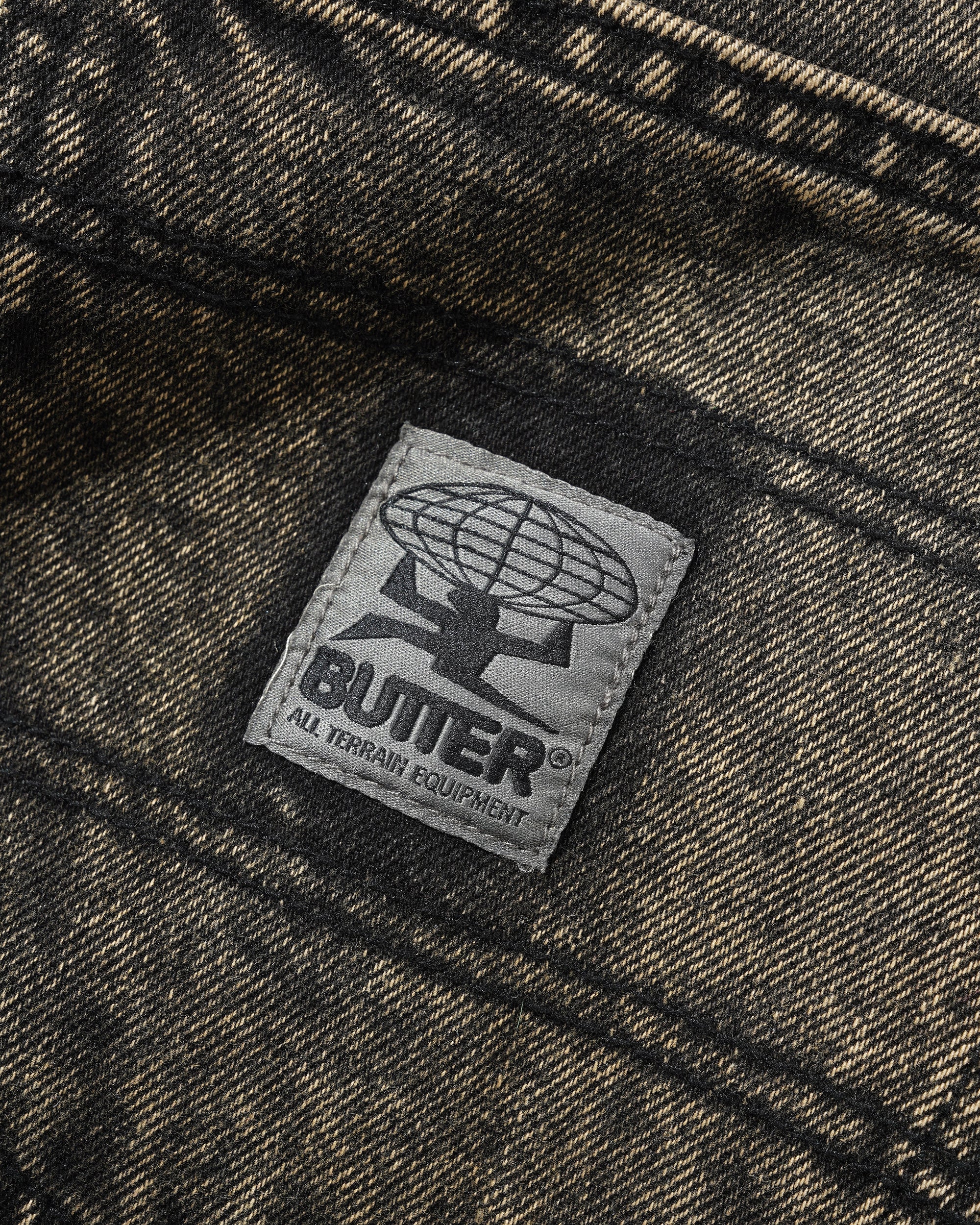 Jeans en Denim Large - Marron Délavé à l'Acide