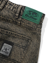 Jeans en Denim Large - Marron Délavé à l'Acide