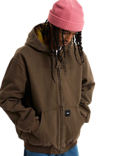 Veste Workwear en Toile Zippée - Brun Charbon