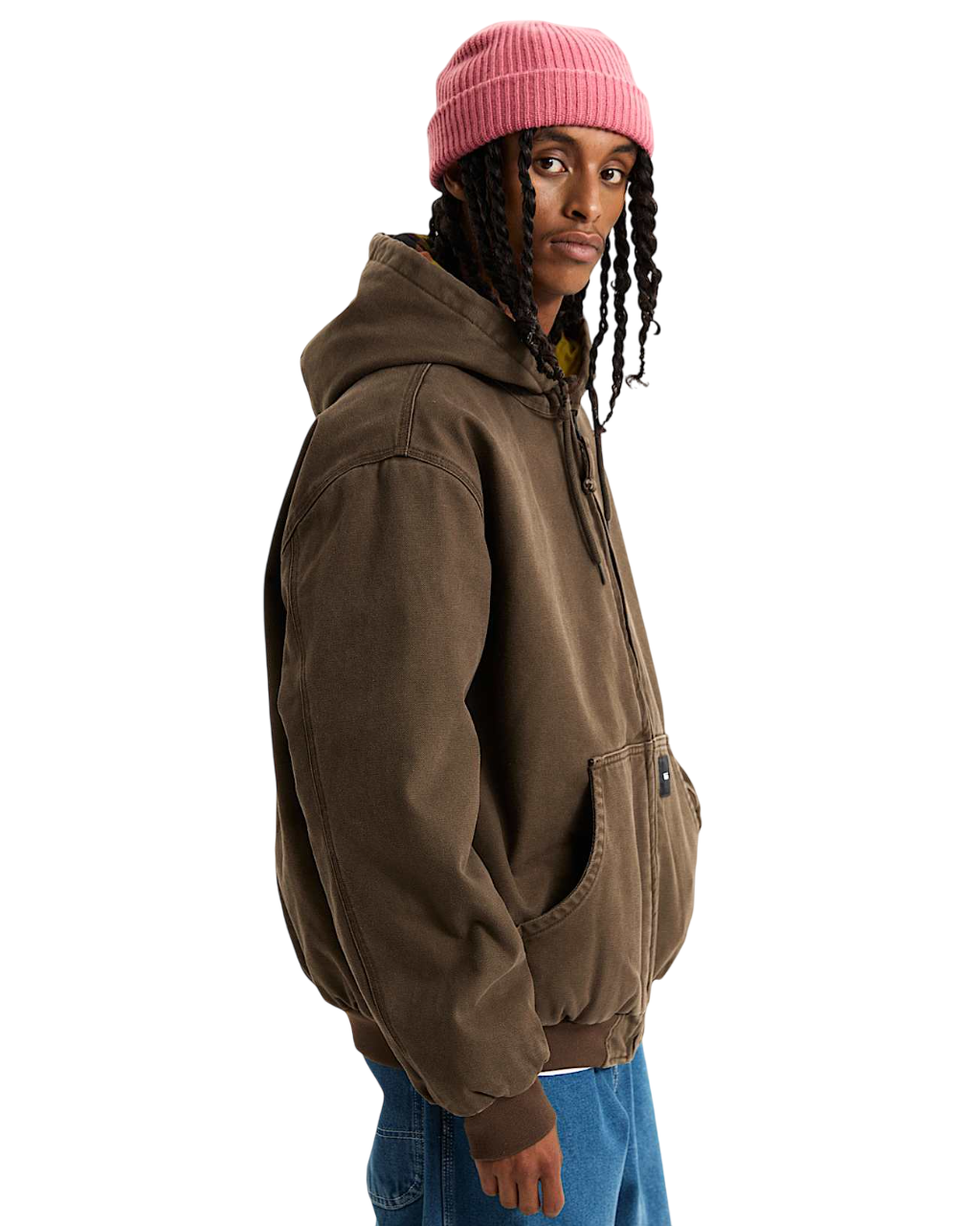 Veste Workwear en Toile Zippée - Brun Charbon