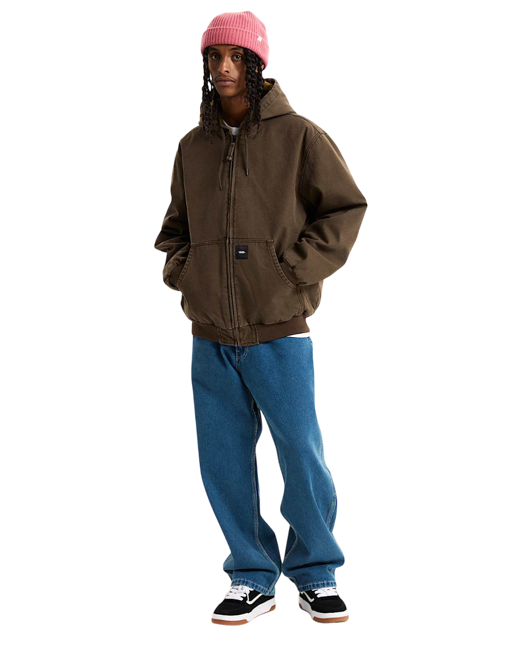 Veste Workwear en Toile Zippée - Brun Charbon
