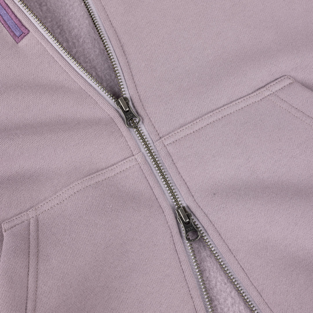 Sweat à Capuche Zippé Blocks - Mauve Pierre