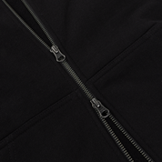 Cursive Small Logo Zip Hoodie - Black