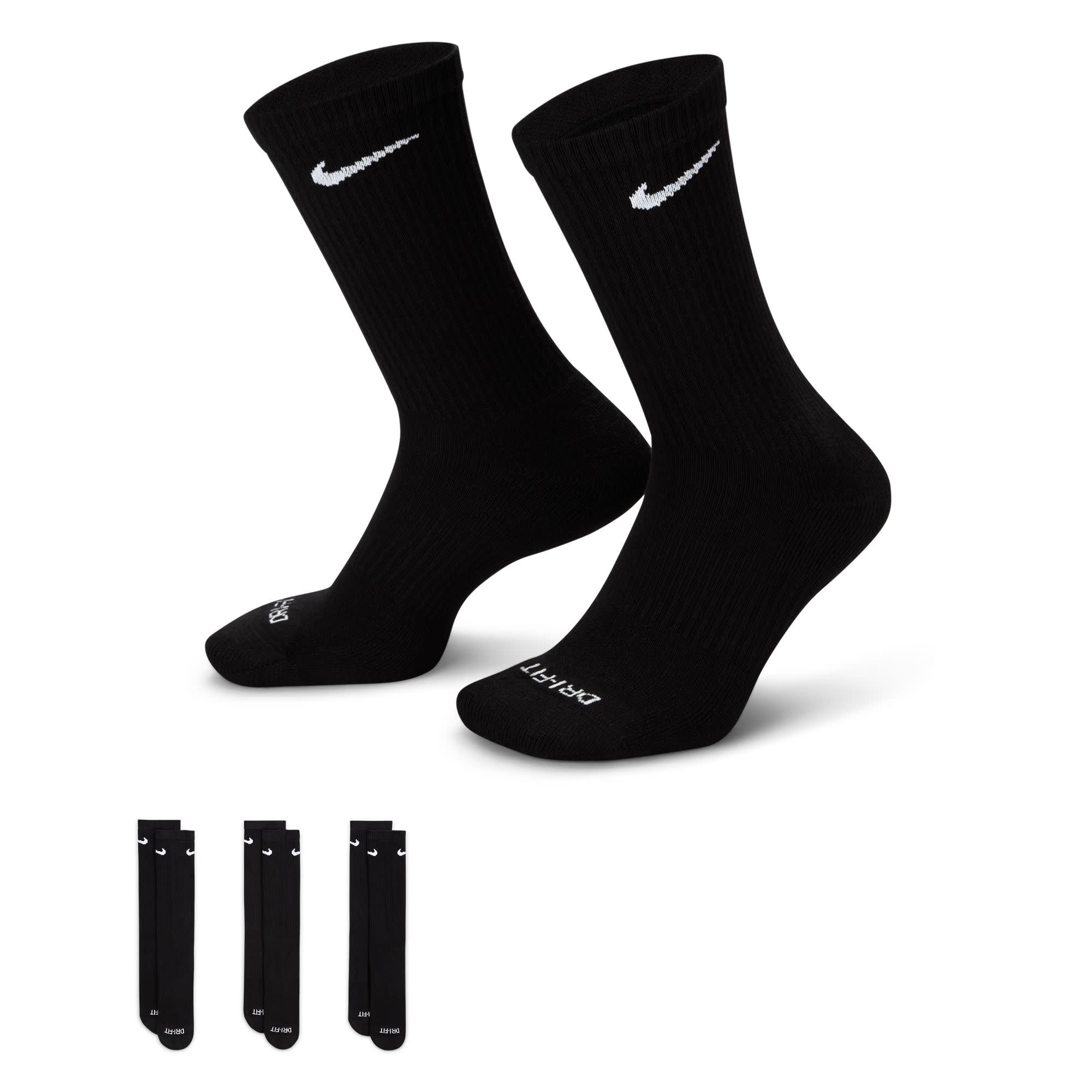 Chaussettes d'entraînement rembourrées Everyday Plus (3 paires) - Noir/Blanc