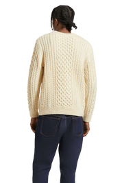 Pull en maille torsadée style pêcheur classique - Avoine