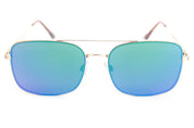 The Beagle Sunglasses - Gold Green Mirror