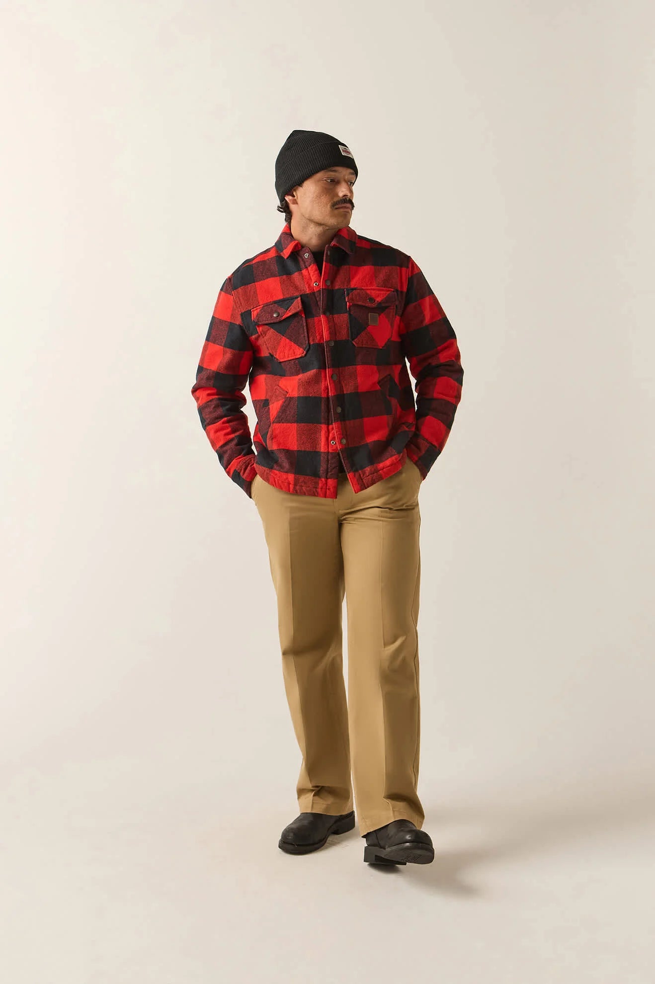 Durham Lined Jacket - Red/Black Buffalo Plaid