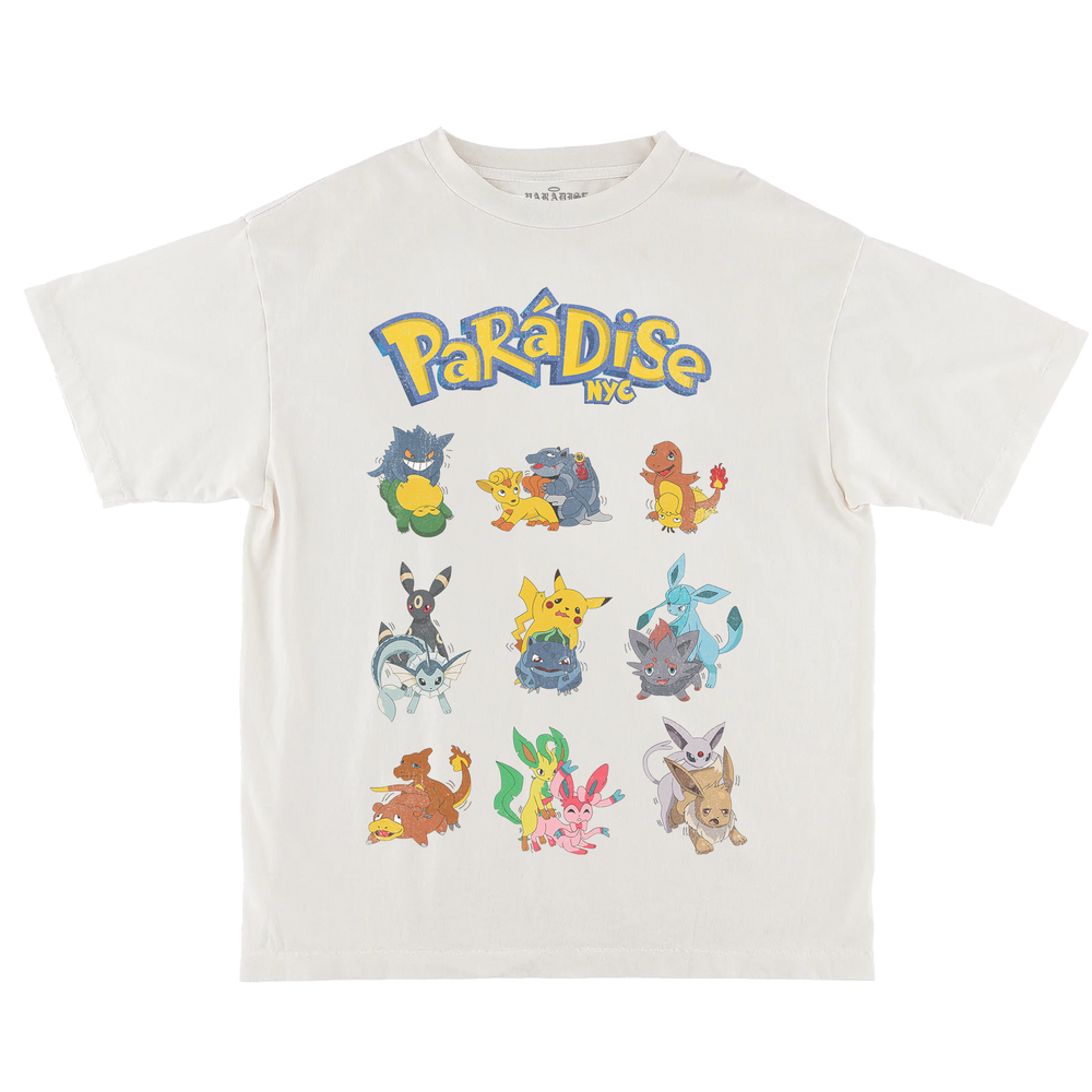 Poke-Dise T-Shirt à Manches Courtes - Blanc Cassé