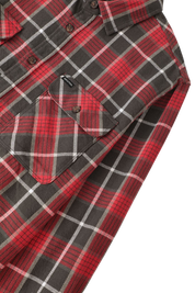 Bowery Flannel - Washed Red/Black
