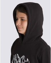 Kids Burnout Pullover Hoodie - Black