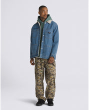 Drill Chore Denim Sherpa Coat - Stonewash Blue