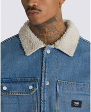 Drill Chore Denim Sherpa Coat - Stonewash Blue